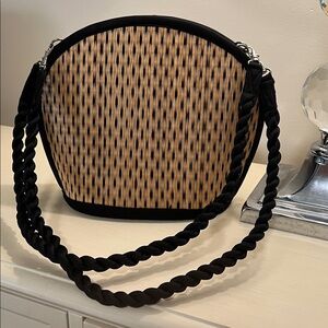 Stylish Black and Tan Crossbody Bag